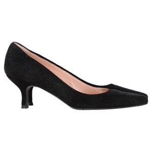 Stuart Weitzman x Russell & Bromley Beaded Accent Pumps in Black Leather